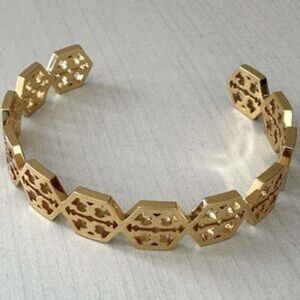 New Tory Burch - Double T-logos Gold Cuff Bracelet $128
